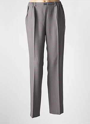 Pantalon droit taille élastique taille normale gris BRANDTEX femme