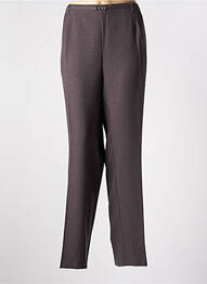 Pantalon droit taille élastique taille normale marron BRANDTEX femme