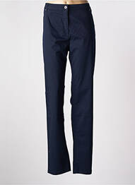 Pantalon slim tissage popeline taille normale bleu BRANDTEX femme