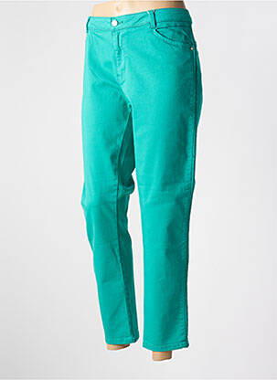 Pantalon 7/8 stretch taille normale vert C'EST BEAU LA VIE femme
