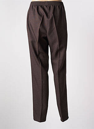Pantalon droit taille haute taille haute marron PIERRE D'ARLANC femme