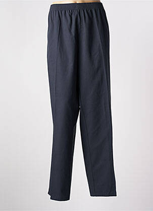 Pantalon droit tissage popeline taille normale bleu PIERRE D'ARLANC femme