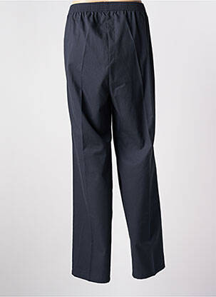 Pantalon droit tissage popeline taille normale bleu PIERRE D'ARLANC femme