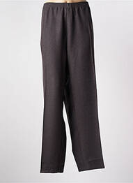 Pantalon droit taille élastique taille normale marron PIERRE D'ARLANC femme