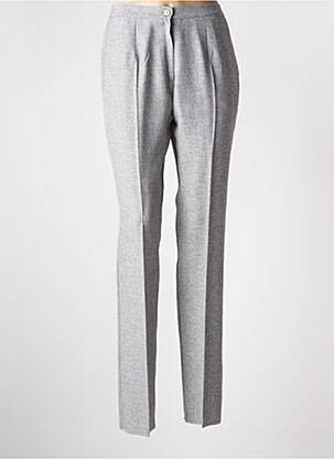 Pantalon slim taille haute taille haute gris GEVANA femme