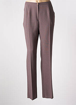 Pantalon droit taille haute taille haute marron GEVANA femme