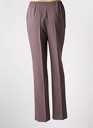 Pantalon droit taille haute taille haute marron GEVANA femme