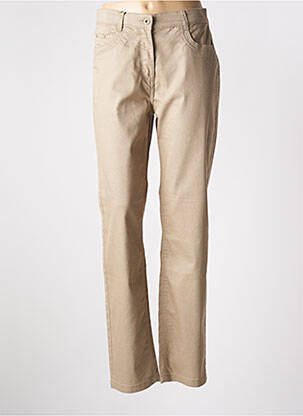 Jeans coupe slim beige BRANDTEX pour femme