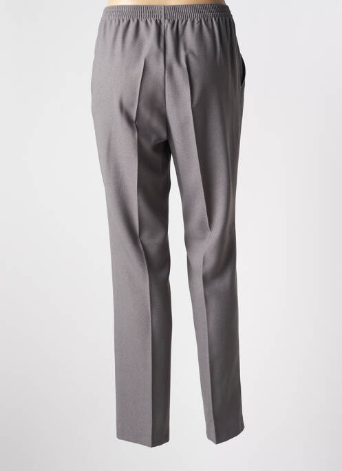 Pantalon droit taille à pinces taille haute gris BRANDTEX femme
