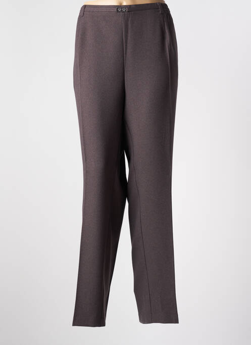 Pantalon droit taille élastique taille normale marron BRANDTEX femme