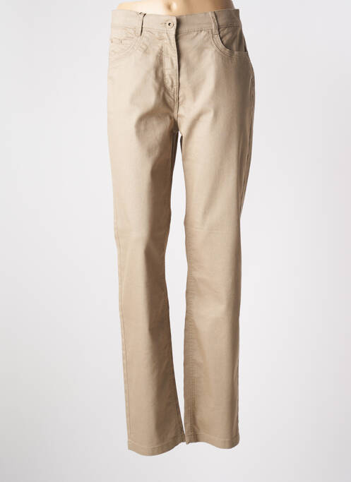 Jeans coupe slim beige BRANDTEX pour femme