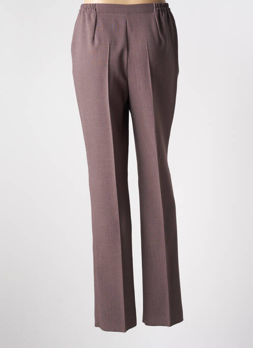 Pantalon droit marron GEVANA pour femme