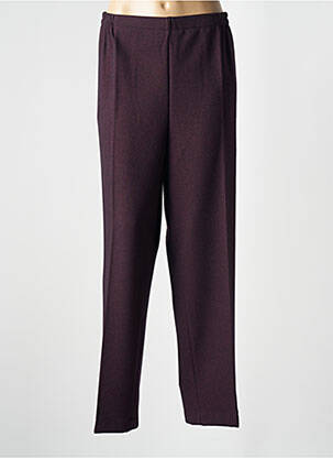 Pantalon droit taille haute taille haute rouge GEVANA femme