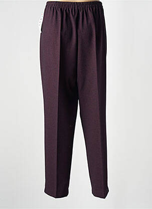 Pantalon droit taille haute taille haute rouge GEVANA femme