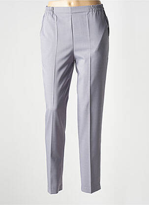 Pantalon slim taille haute taille haute gris GEVANA femme