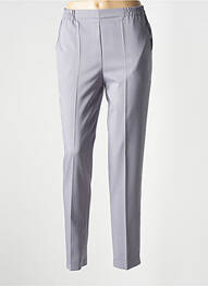 Pantalon slim taille élastique taille haute gris GEVANA femme