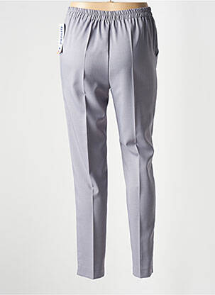 Pantalon slim taille haute taille haute gris GEVANA femme