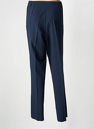 Pantalon droit tissage crêpe taille haute bleu GRIFFON femme