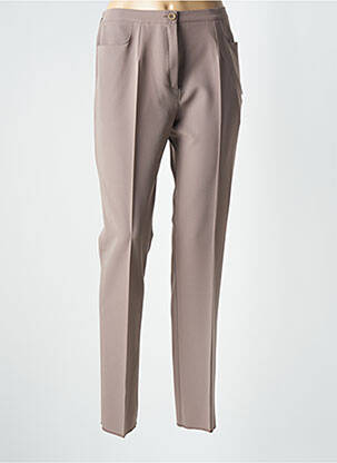 Pantalon slim poches taille haute marron GRIFFON femme