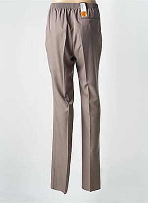 Pantalon slim taille haute taille haute marron LUIGI MORINI femme