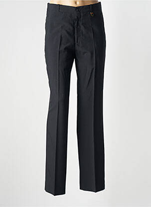 Pantalon droit tissage crêpe taille haute noir LUCAN femme