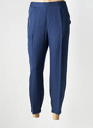 Pantalon chino poches taille haute bleu MASSANA femme
