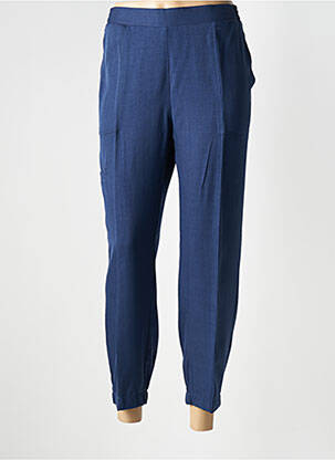 Pantalon chino poches taille haute bleu MASSANA femme