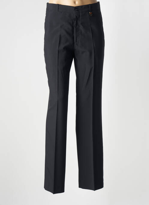 Pantalon droit tissage crêpe taille haute noir LUCAN femme