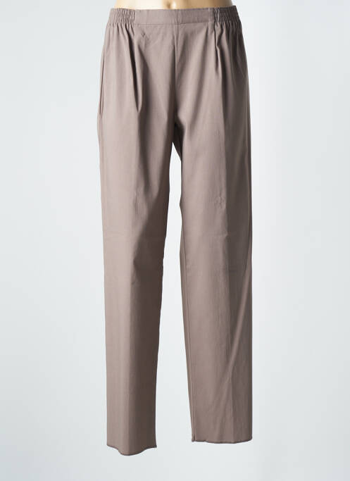 Pantalon droit marron GEVANA pour femme