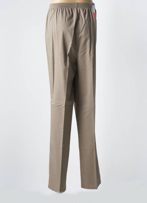 Pantalon droit marron LUIGI MORINI pour femme