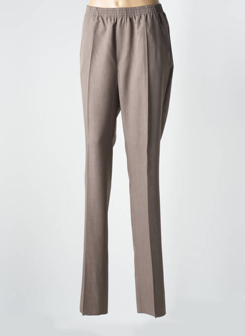 Pantalon slim marron LUIGI MORINI pour femme