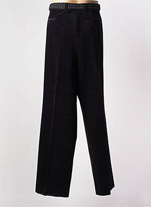 Pantalon droit tissage velours taille normale noir LUIGI MORINI homme