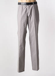 Pantalon chino stretch taille normale gris LUIGI MORINI homme