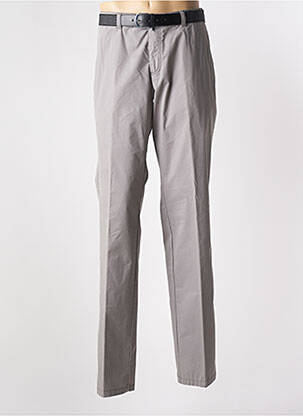 Pantalon chino stretch taille normale gris LUIGI MORINI homme