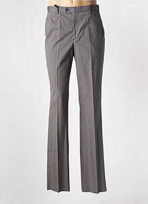 Pantalon slim fermeture zippée sous rabat boutonné noir PIERRE D'ARLANC homme