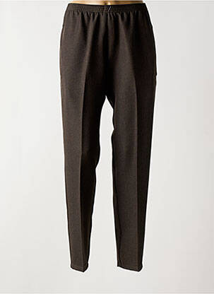 Pantalon droit taille haute taille haute vert PIERRE D'ARLANC femme