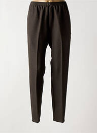 Pantalon droit taille haute taille haute vert PIERRE D'ARLANC femme