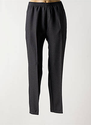 Pantalon droit taille haute taille haute gris PIERRE D'ARLANC femme