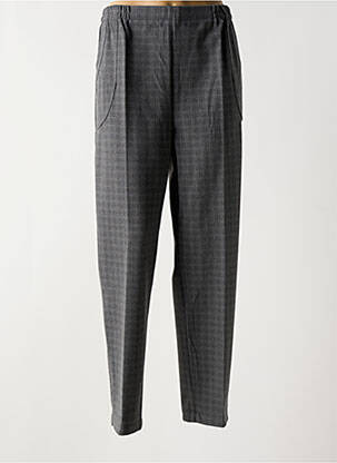 Pantalon droit taille haute taille haute gris PLURIELLES femme