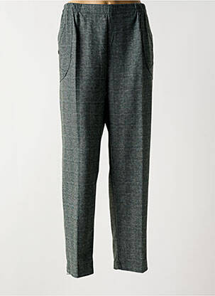 Pantalon droit stretch taille haute vert PLURIELLES femme