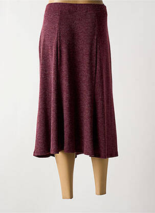 Jupe mi-longue coupe évasée rouge NAYAT femme