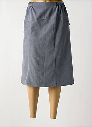Jupe mi-longue stretch gris PLURIELLES femme