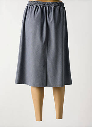 Jupe mi-longue stretch gris PLURIELLES femme
