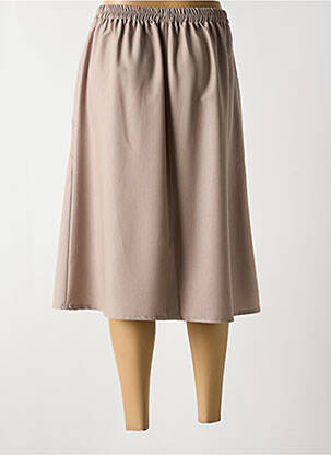 Jupe mi-longue stretch beige PLURIELLES femme