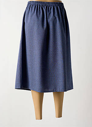 Jupe mi-longue coupe évasée bleu SANS MARQUE femme