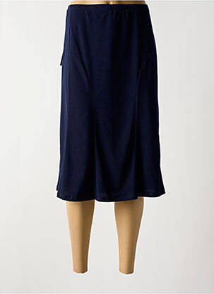 Jupe mi-longue taille haute bleu NAYAT femme