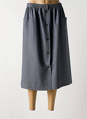Jupe mi-longue coupe évasée gris PLURIELLES femme