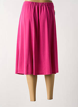 Jupe mi-longue taille haute rose NAYAT femme