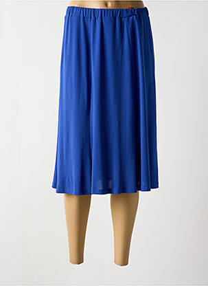 Jupe mi-longue taille haute bleu NAYAT femme