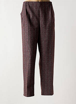 Pantalon droit violet PLURIELLES pour femme